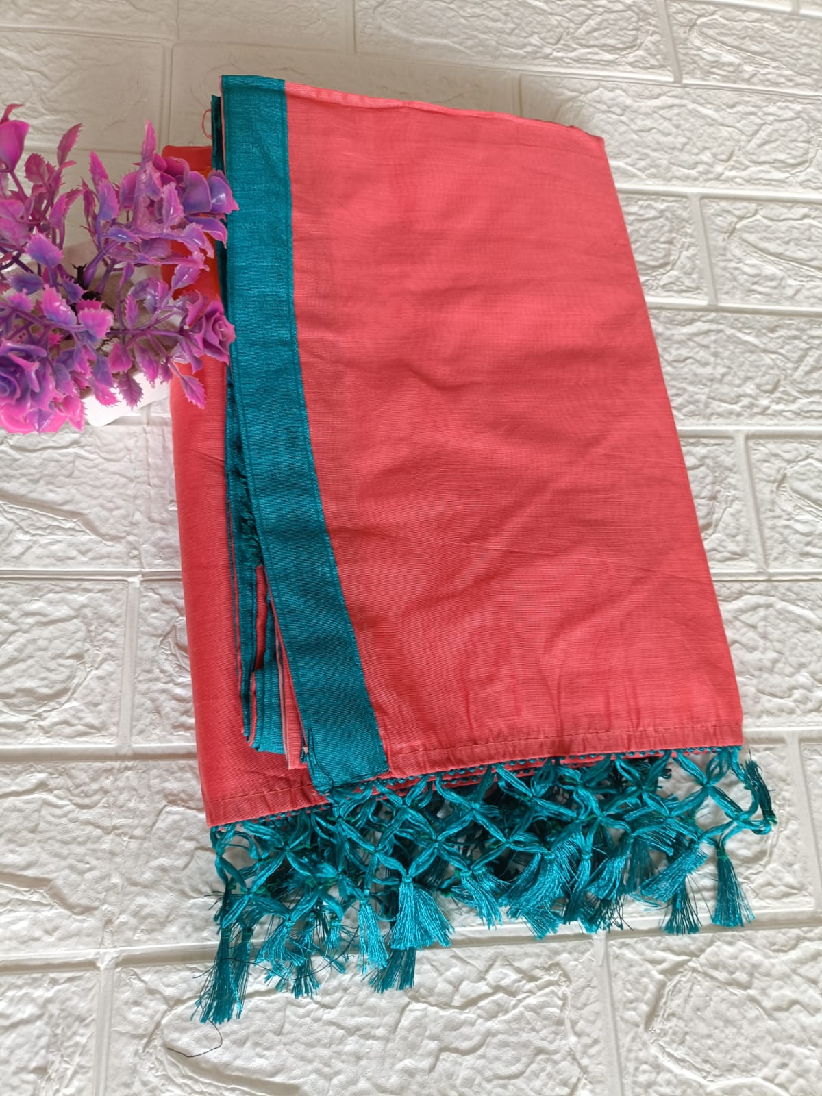 CHANDERI COTTON SAREEE HANDLOOM WORK